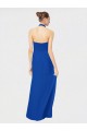 Sleeveless Long Chiffon Empire Gown with Pleated Halter Straps Melbourne