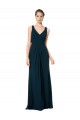 Long Chiffon V-Neck Sleeveless Bridesmaid Dress with Large Keyhole Back Melbourne