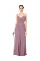 V-Neck Spaghetti Strap Open Back Long Chiffon Bridesmaid Dress Melbourne