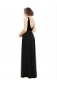 Stretch Velvet and Chiffon Bridesmaids Dress with V-Neckline Melbourne