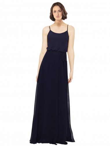 Shop Chiffon Bridesmaids Dress with Scoop Neckline Melbourne