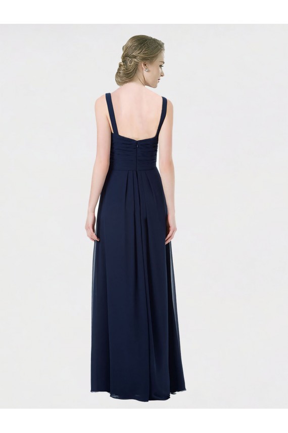 Long Chiffon Bridesmaid Dress with Sweetheart Neckline and Shoulder Straps Melbourne