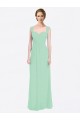 Long Chiffon Bridesmaid Dress with a Sweetheart Neckline and Pleated Shoulder Straps Melbourne