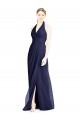 V-Neck Halter Chiffon Bridesmaid Dress with Side Front Slit Melbourne
