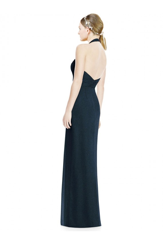 V-Neck Halter Chiffon Bridesmaid Dress with Side Front Slit Melbourne