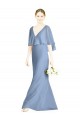 V-Back Trumpet Chiffon Bridesmaid Dress with Draped Cape Overlay Melbourne