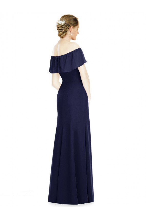 Off the Shoulder Full-Length Trumpet Chiffon Bridesmaid Dress Melbourne