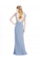 Fluted Chiffon Wrap Bridesmaid Dress with Ruffles V-Neck Melbourne