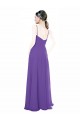 Long Chiffon A-Line Bridesmaid Dress with Deep V-Neckline and Side Slit Melbourne