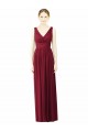 V-Neck Full-Length Sleeveless Low Back Chiffon Bridesmaid Dress Melbourne