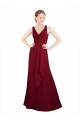 Twist-Knot V-Neckline Long Chiffon Bridesmaid Dress Melbourne