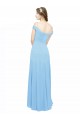 Off the Shoulder Bateau Neck Chiffon Bridesmaid Dress with Straps Melbourne