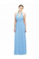 Keyhole Front Sheath Chiffon Bridesmaid Dress with Open Tie Back Melbourne
