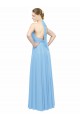 Keyhole Front Sheath Chiffon Bridesmaid Dress with Open Tie Back Melbourne