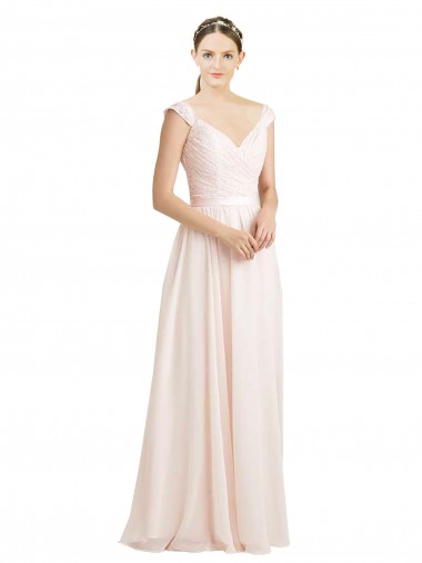 Sweetheart A-Line Chiffon Bridesmaid Dress with Ruched Lace Bodice Melbourne