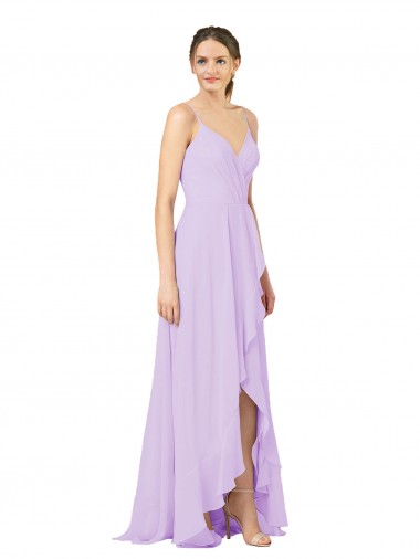 Shop High-Low Chiffon Bridesmaid Dress with Ruffle Detail Melbourne