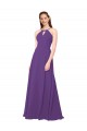 High Halter Chiffon Bridesmaid Dress with Keyhole Melbourne
