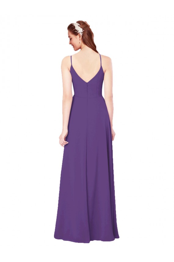 High Halter Chiffon Bridesmaid Dress with Keyhole Melbourne
