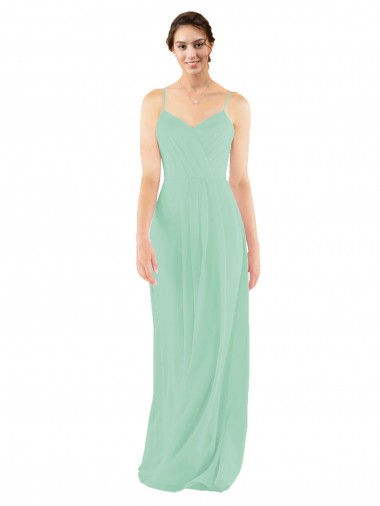 Shop Classic Long Chiffon Bridesmaid Dress with V-Neck Melbourne