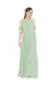 Off-the-Shoulder Long Chiffon Beachy Bridesmaid Dress Melbourne