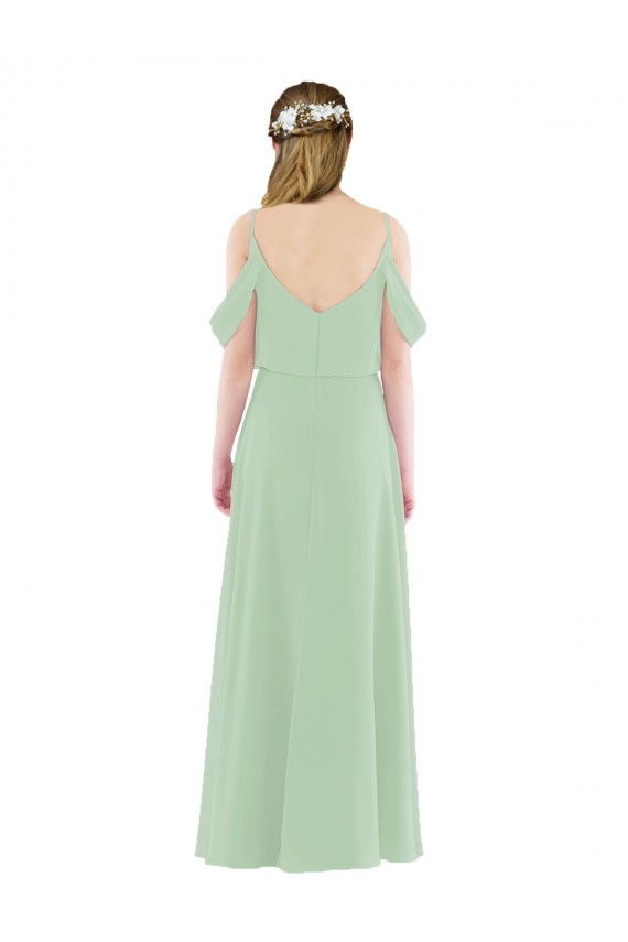 Off-the-Shoulder Long Chiffon Beachy Bridesmaid Dress Melbourne