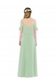 Off-the-Shoulder Long Chiffon Beachy Bridesmaid Dress Melbourne