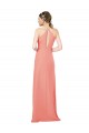 Modern Long Chiffon Bridesmaid Dress with Keyhole Back Melbourne