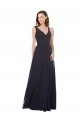 Elegant Chiffon Bridesmaid Dress with V-Neck Lace Bodice Melbourne