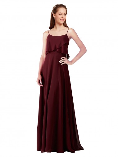 Shop Chiffon Bridesmaids Dress with Spaghetti Straps Melbourne