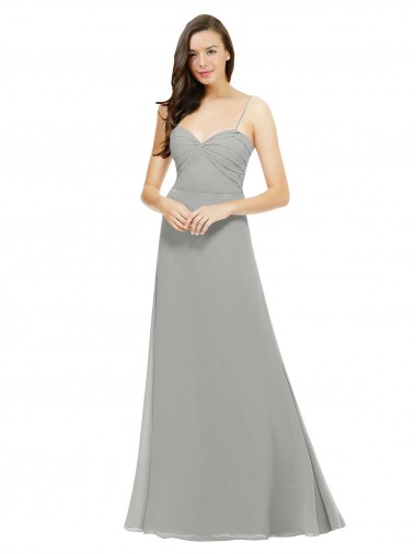 Shop Chiffon Bridesmaid Dress with Sweetheart Neckline and Adjustable Straps Melbourne