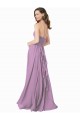 High Halter Chiffon Bridesmaid Dress with Ruffle Details Back