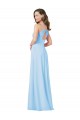 Long V-Neck Chiffon Bridesmaid Dress with Keyhole Back Melbourne