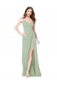 Floor Length Long Chiffon Bridesmaid Dress with Side Slit Melbourne