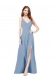 Surplice Bodice A-Line Long Chiffon Bridesmaid Dress Melbourne