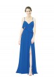 Spaghetti Strap Chiffon Bridesmaids Dress with Asymmetrical Ruffle and Front Slit Melbourne