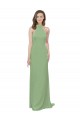 High Collar Halter Neck Chiffon Bridesmaid Dress with Long Back Tie Melbourne