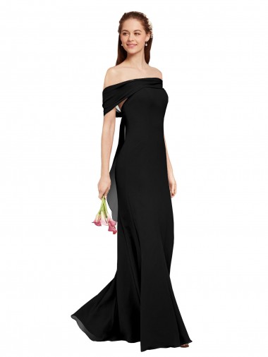 Shop Fit and Flare Long Chiffon Bridesmaid Dress / Prom Dress with Sash and Open Back Melbourne