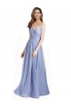 Ruched Criss Over Bodice Chiffon Bridesmaid Dress with Lace Open Back Melbourne