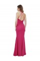 Slim A-Line Long Chiffon Bridesmaid Dress with Strappy Back Melbourne