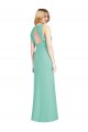 Jewel Neck Mermaid Open Back Chiffon Bridesmaid Dress Melbourne