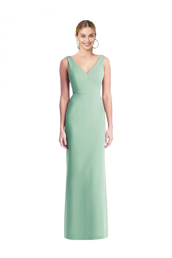 Sleeveless Tie Back Chiffon Trumpet Chiffon Bridesmaid Dress Melbourne