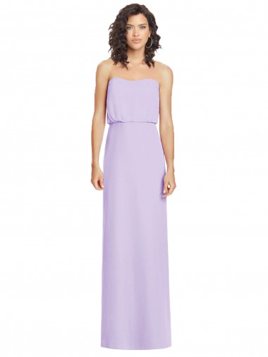 Shop Full Length Lux Chiffon Blouson Bodice Bridesmaid Dress Melbourne