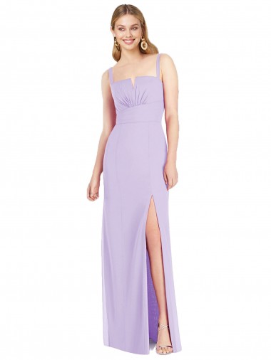 Spaghetti Straps Mermaid Chiffon Bridesmaid Dress with Side Front Slit Melbourne