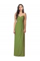 Side Front Slit Draped Strapless Chiffon Bridesmaid Dress Melbourne
