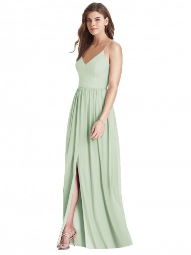 Shop Criss Cross Strap Backless Maxi Long Chiffon Bridesmaid Dress Melbourne