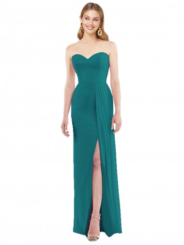 Shop Sweetheart Neckline Lux Chiffon Bridesmaid Dress with Side Slit Melbourne