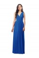 Draped V-Neck Shirred Chiffon Maxi Bridesmaid Dress Melbourne