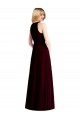 Sleeveless Halter Chiffon Maxi Bridesmaid Dress