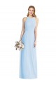 Sleeveless Halter Chiffon Maxi Bridesmaid Dress