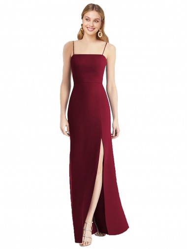 Tie-Back Cutout Trumpet Chiffon Bridesmaid Dress with Front Slit Melbourne